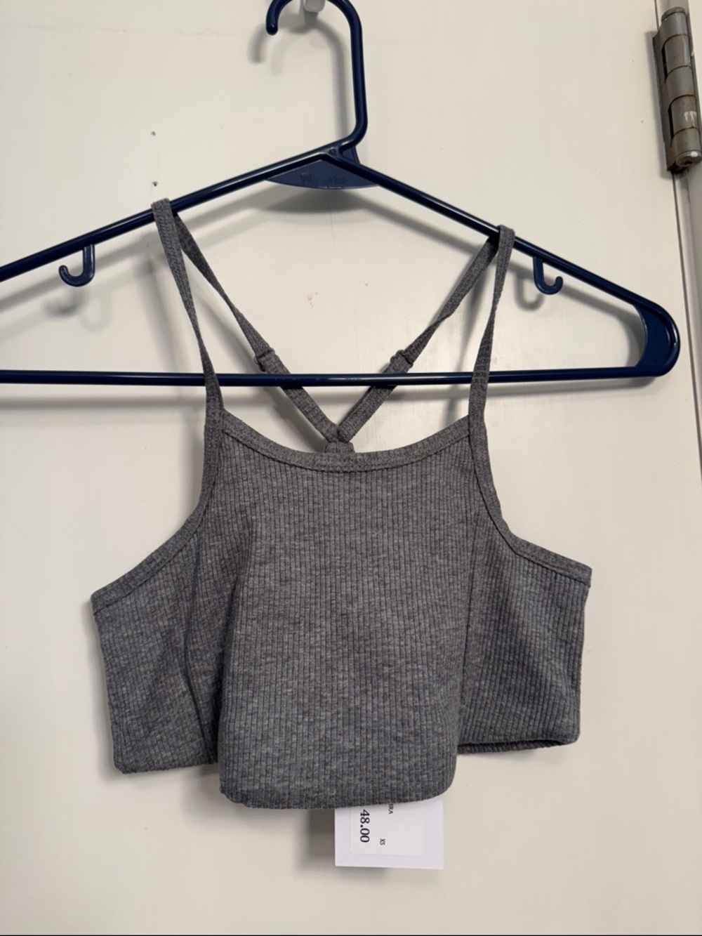 Ribbed Gray Rivington WSLY ribbed bra NWT
